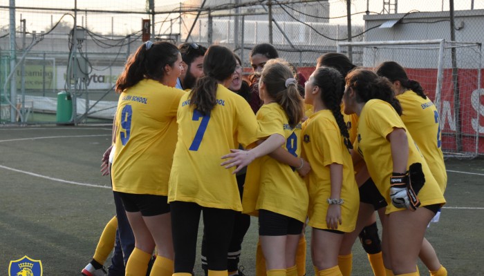 U15 Girls Football team in action