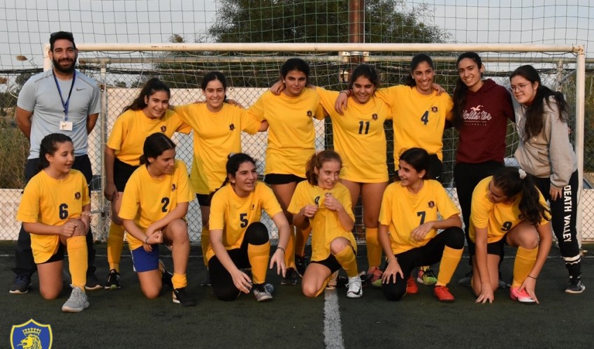 U15 Girls Football team in action